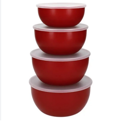 ست 4 تکه کاسه قرمز