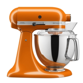 همزن کیچن اید دو کاسه رنگ نارنجی